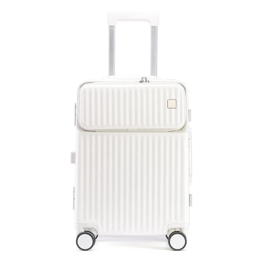 JMT-252746 20-Inch Custom Logo Hard-shell Trolley Suitcase with Smooth Rolling Wheels