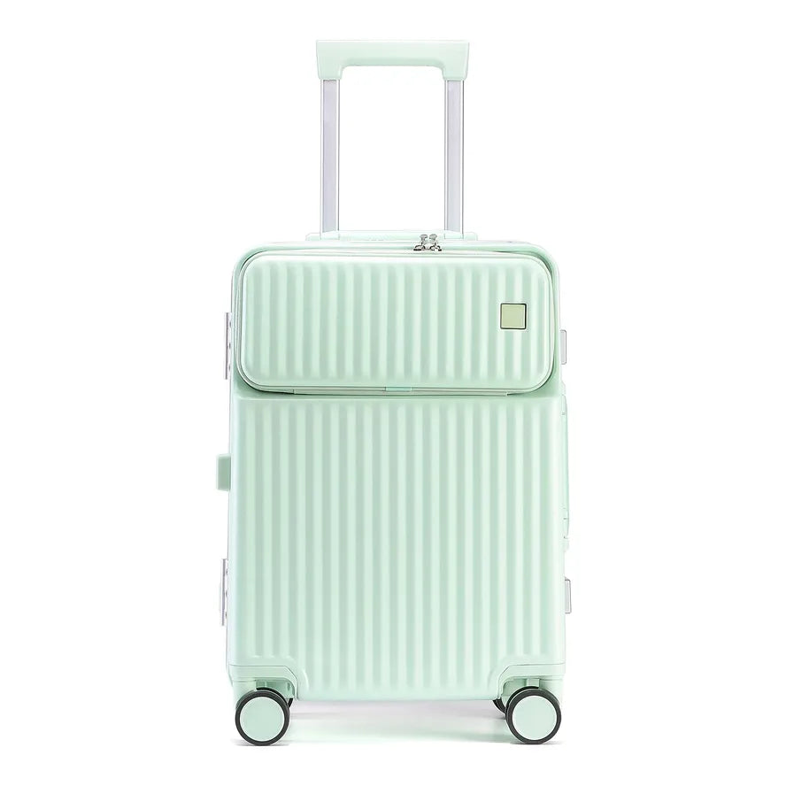 JMT-252746 20-Inch Custom Logo Hard-shell Trolley Suitcase with Smooth Rolling Wheels