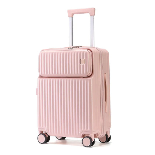 JMT-252746 20-Inch Custom Logo Hard-shell Trolley Suitcase with Smooth Rolling Wheels