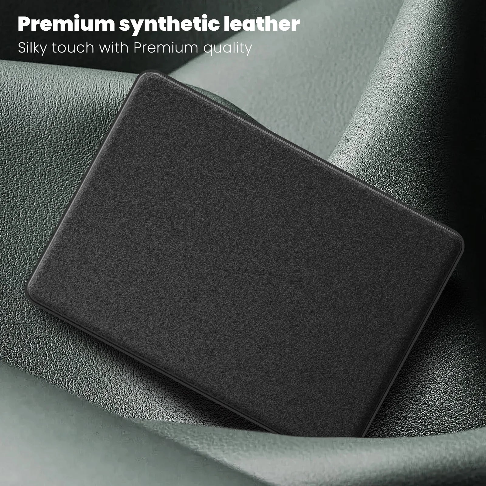 JMT-253002 Black PU Kickstand Cover for MacBook Air 13.6 (Model M2 A2681/M3 A3113)