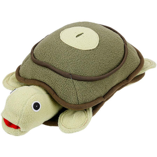 JMT-253002 Interactive Dog Tortoise Plush Toy for Training and Smelling - 22x40x10CM, Green Polar Fleece and Cotton