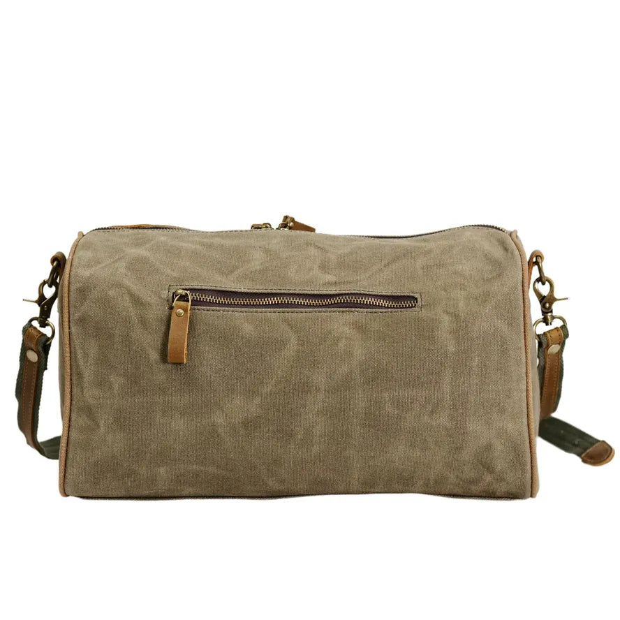 JMT-253578 Waterproof Waxed Canvas Crossbody Bag for Fitness and Travel - Eco-Friendly, Lightweight Design