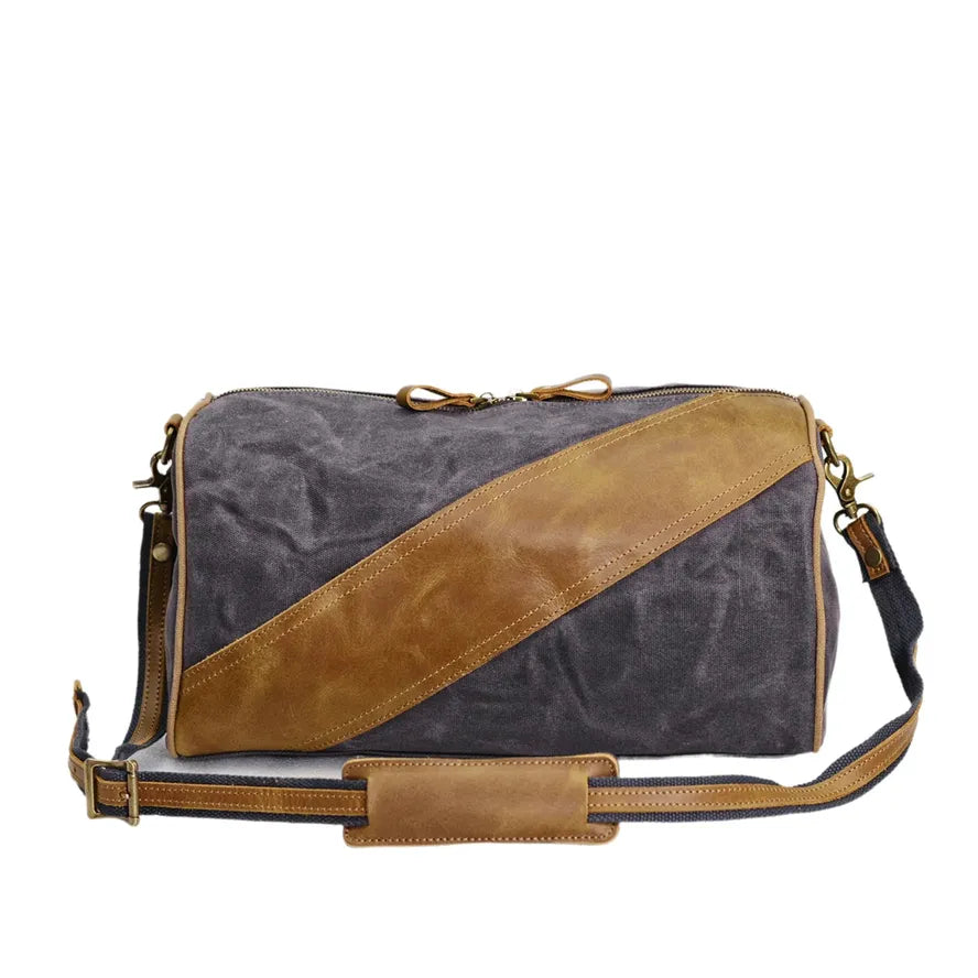 JMT-253578 Waterproof Waxed Canvas Crossbody Bag for Fitness and Travel - Eco-Friendly, Lightweight Design