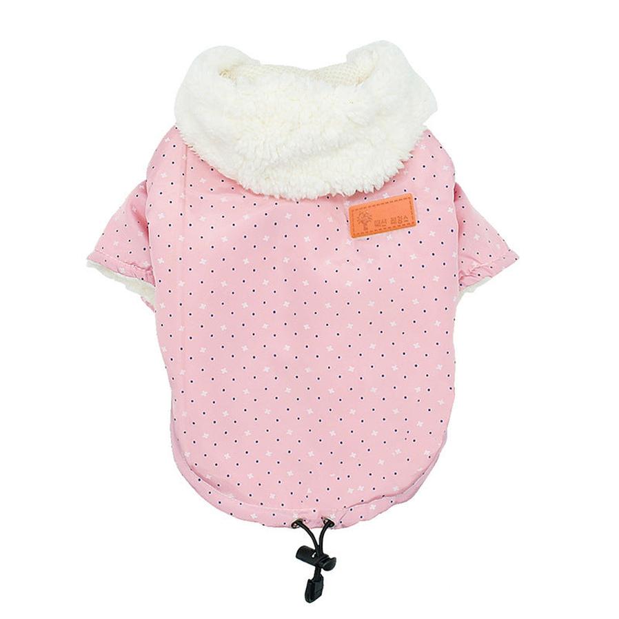 JMT-253962 Padded Hooded Dog Coat for All Sizes - Cotton Material, Casual Style, Available in Black and Pink