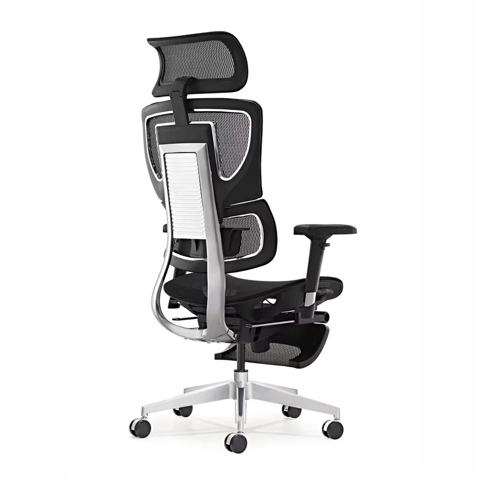 JMT-254090 Ergonomic Executive Office Chair with Adjustable Headrest and Swivel Features