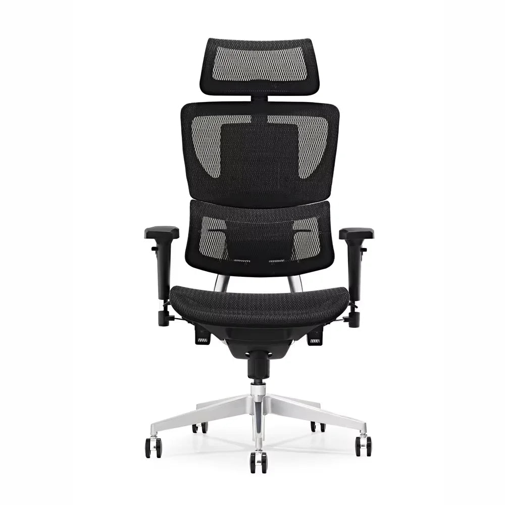 JMT-254090 Ergonomic Executive Office Chair with Adjustable Headrest and Swivel Features