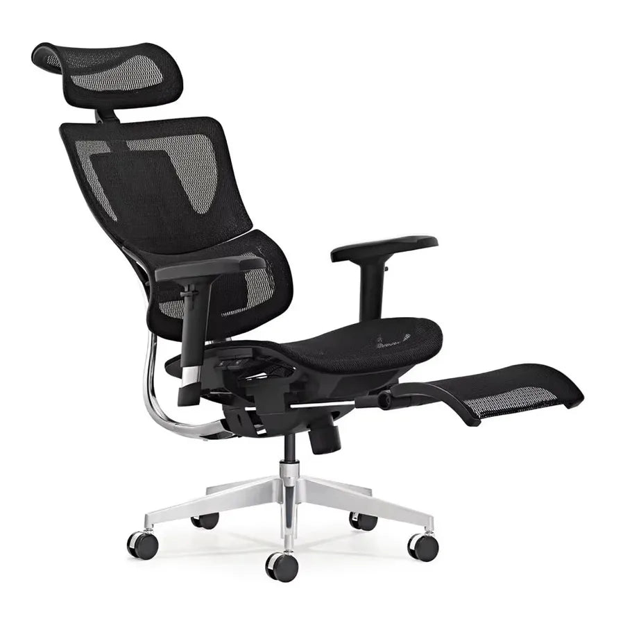 JMT-254090 Ergonomic Executive Office Chair with Adjustable Headrest and Swivel Features