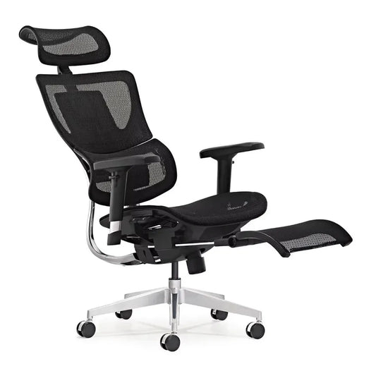 JMT-254090 Ergonomic Executive Office Chair with Adjustable Headrest and Swivel Features