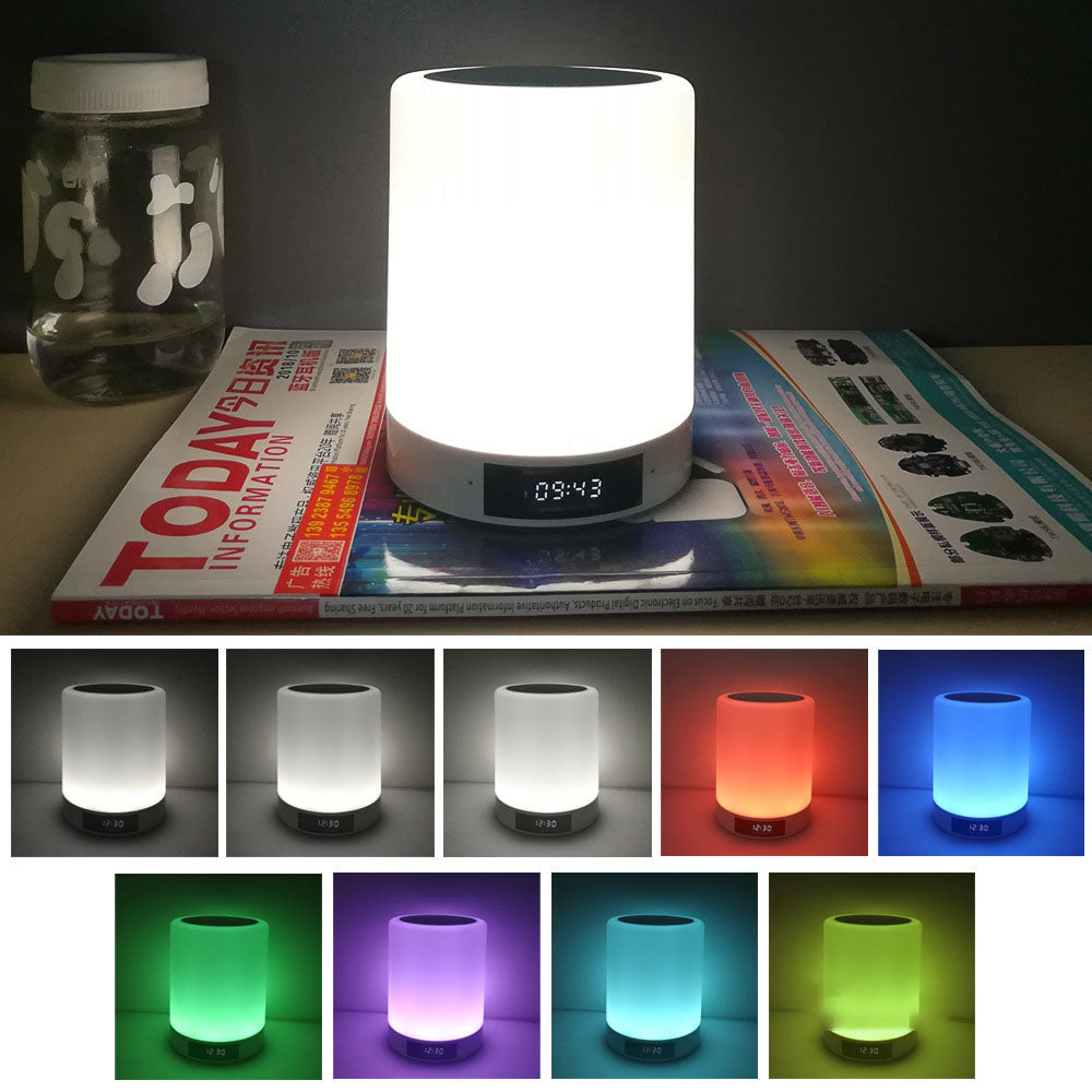 JMT-254154 Rechargeable Bluetooth Speaker with USB Night Light and Alarm Clock Function