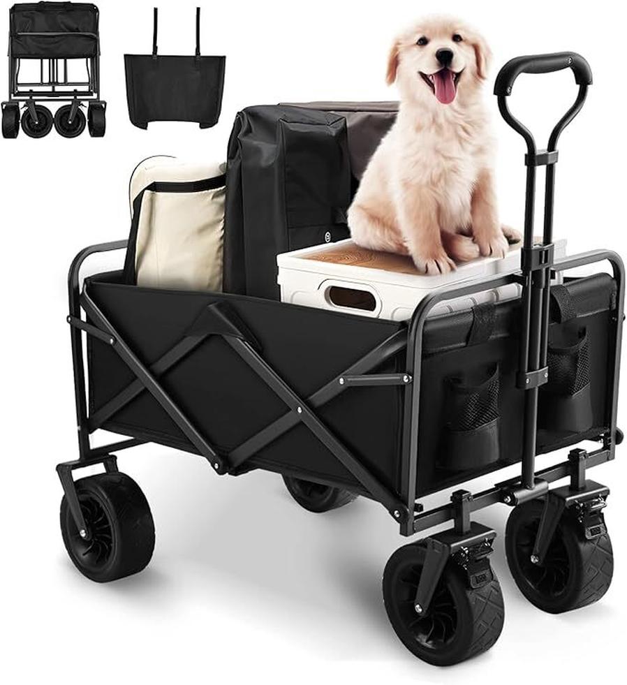 JMT-254218 Heavy Duty Foldable Camping and Garden Trolley Cart with Wheels