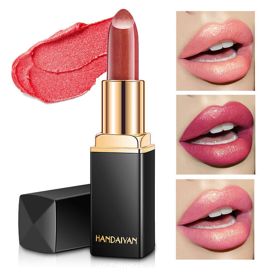 JMT-254602 Temperature Changing Shiny Metallic Lipstick in Pearlescent Gilt Finish