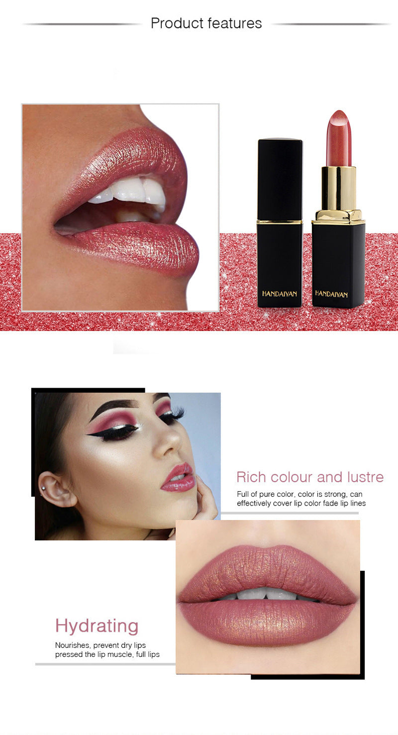 JMT-254602 Temperature Changing Shiny Metallic Lipstick in Pearlescent Gilt Finish