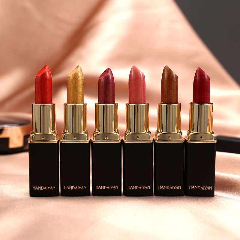 JMT-254602 Temperature Changing Shiny Metallic Lipstick in Pearlescent Gilt Finish