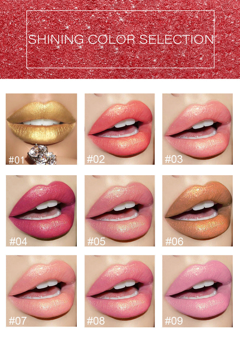 JMT-254602 Temperature Changing Shiny Metallic Lipstick in Pearlescent Gilt Finish