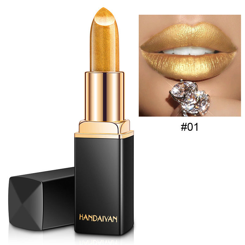 JMT-254602 Temperature Changing Shiny Metallic Lipstick in Pearlescent Gilt Finish
