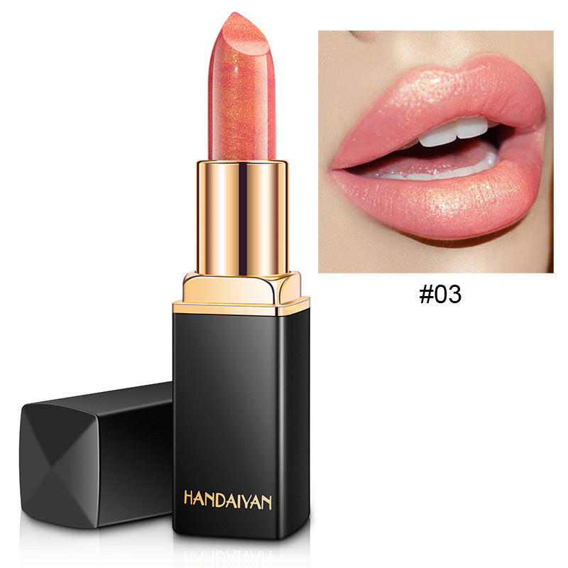 JMT-254602 Temperature Changing Shiny Metallic Lipstick in Pearlescent Gilt Finish
