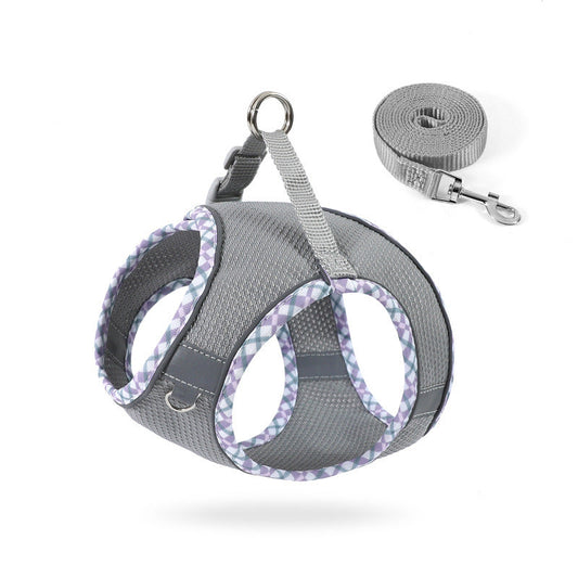 JMT-254666 No-Pull Dog Harness with Leash – Breathable Mesh Step-In Vest for Dogs and Cats, Reflective Design, Quick-Release Buckle, Adjustable Sizes