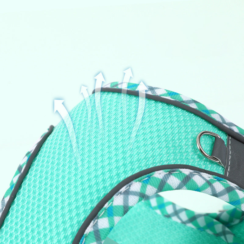 JMT-254666 No-Pull Dog Harness with Leash – Breathable Mesh Step-In Vest for Dogs and Cats, Reflective Design, Quick-Release Buckle, Adjustable Sizes