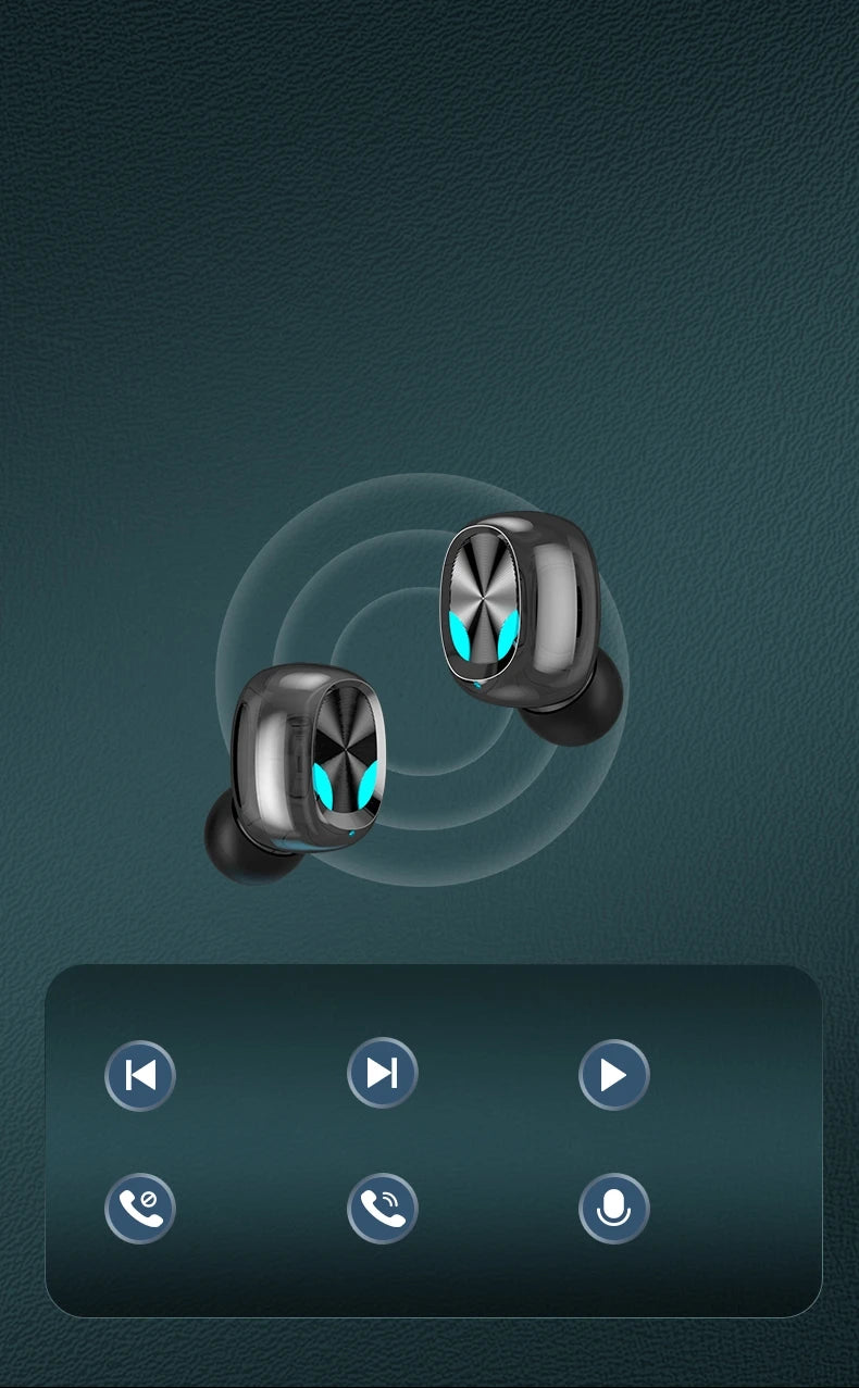 JMT-254666 Wireless Waterproof Earbuds with LED Display - Professional Customization X8 Headphones