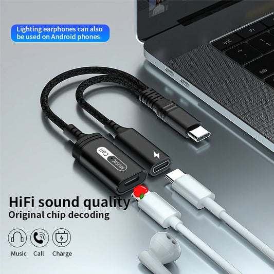 JMT-254986 Type C to Lightning Audio and Charging Adapter for iPad - Supports PD 60W Fast Charge