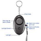JMT-255114 Metallic Personal Safety Alarm with LED Light for Women, Kids, and Seniors