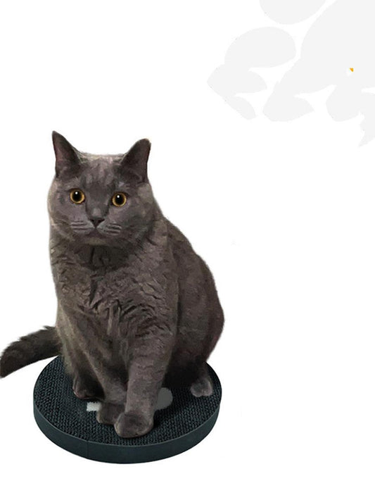 JMT-255498 Double-Sided Cat Scratching Board for Claw Maintenance - 42cm Diameter, Eco-Friendly Cardboard