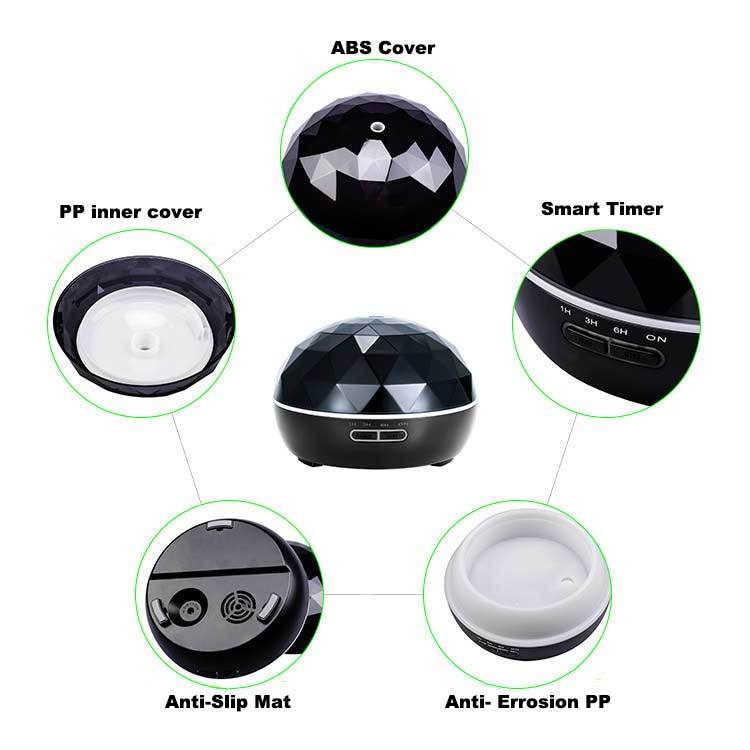 JMT-255626 Ultrasonic Aroma Diffuser with Colorful Night Light and Remote Control, 300ML Capacity, 30ML/H Output, Quiet Operation