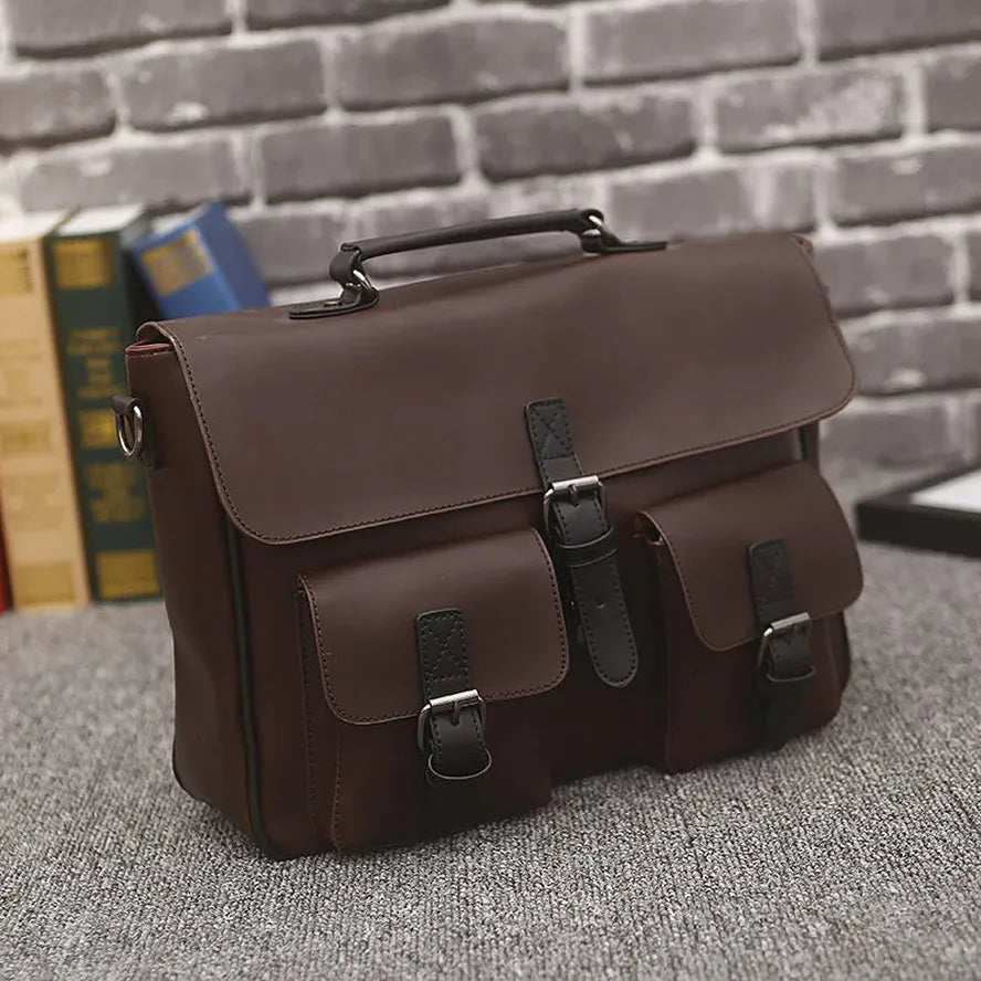 JMT-255882 Large Capacity Casual Crossbody Bag for Men - Versatile Leather Shoulder Briefcase with Stylish Design