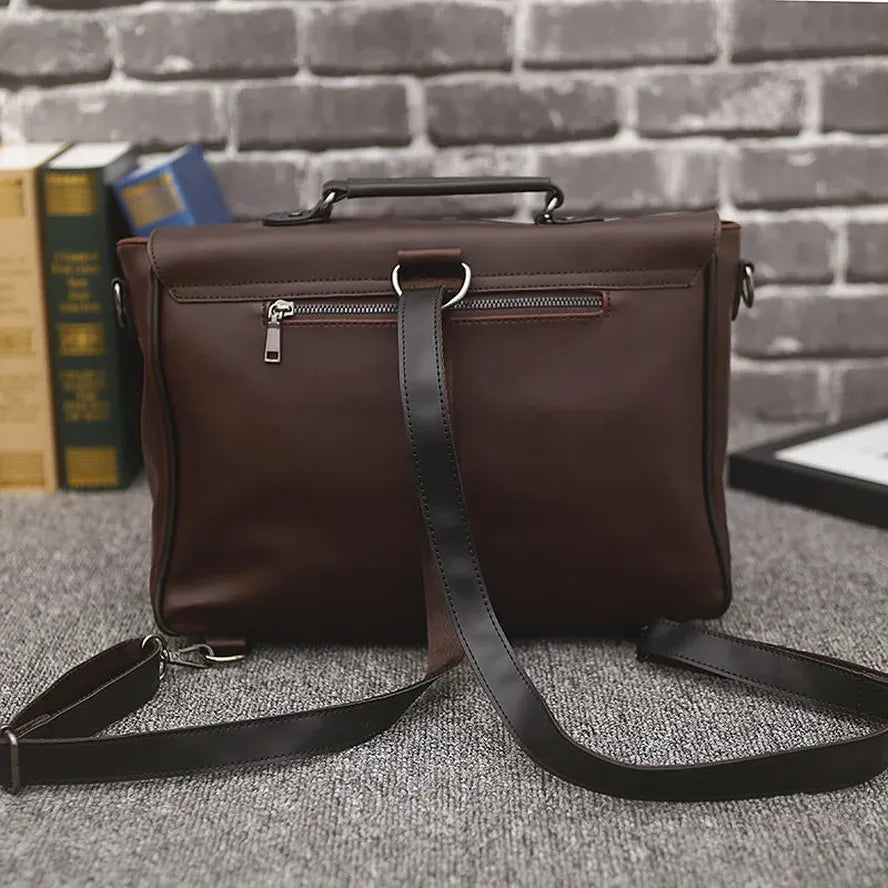 JMT-255882 Large Capacity Casual Crossbody Bag for Men - Versatile Leather Shoulder Briefcase with Stylish Design
