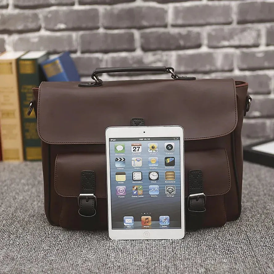 JMT-255882 Large Capacity Casual Crossbody Bag for Men - Versatile Leather Shoulder Briefcase with Stylish Design