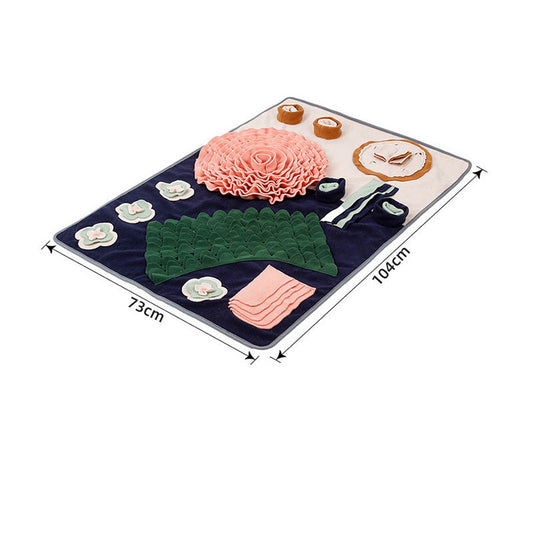 JMT-255946 Western-Style Polar Fleece Pet Sniffing Mat for Dining Table Use