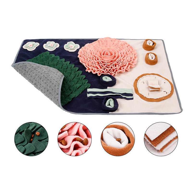 JMT-255946 Western-Style Polar Fleece Pet Sniffing Mat for Dining Table Use