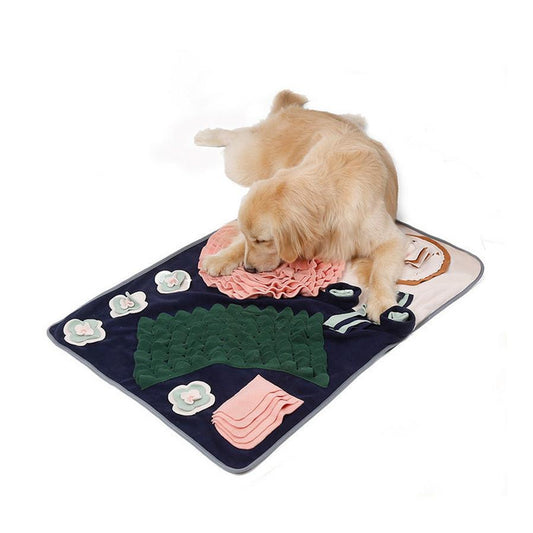 JMT-255946 Western-Style Polar Fleece Pet Sniffing Mat for Dining Table Use