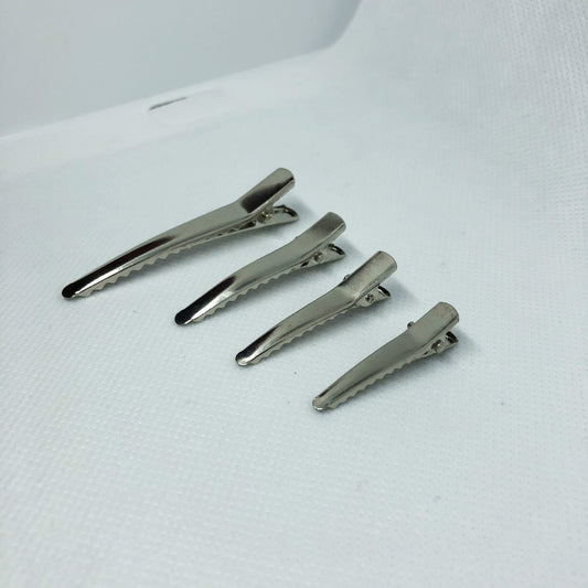 JMT-256010 Silver Metal Side Clip - 4.5 cm Durable Electroplated Design