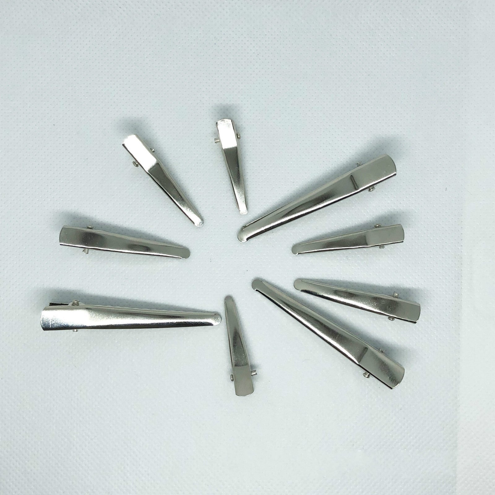 JMT-256010 Silver Metal Side Clip - 4.5 cm Durable Electroplated Design