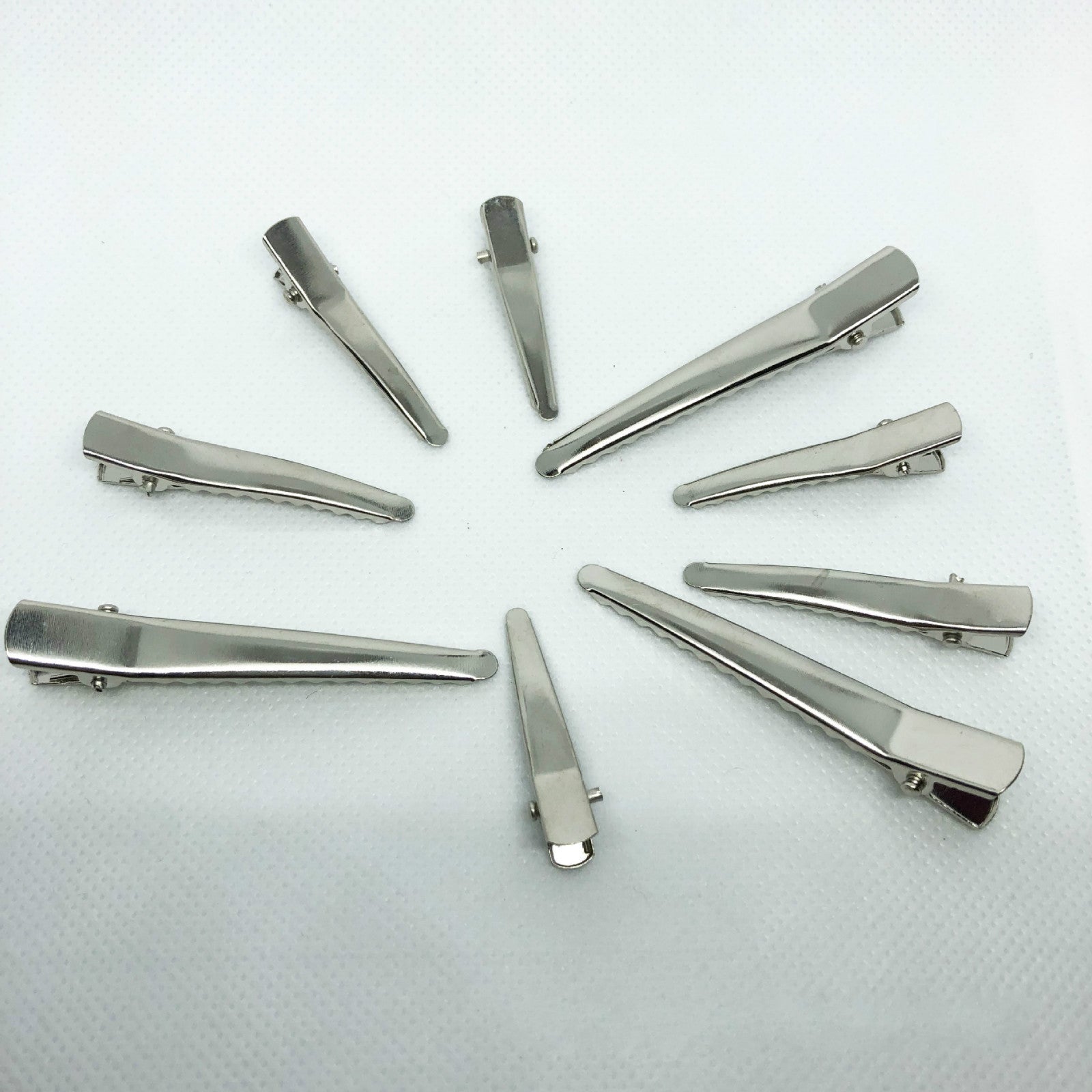 JMT-256010 Silver Metal Side Clip - 4.5 cm Durable Electroplated Design