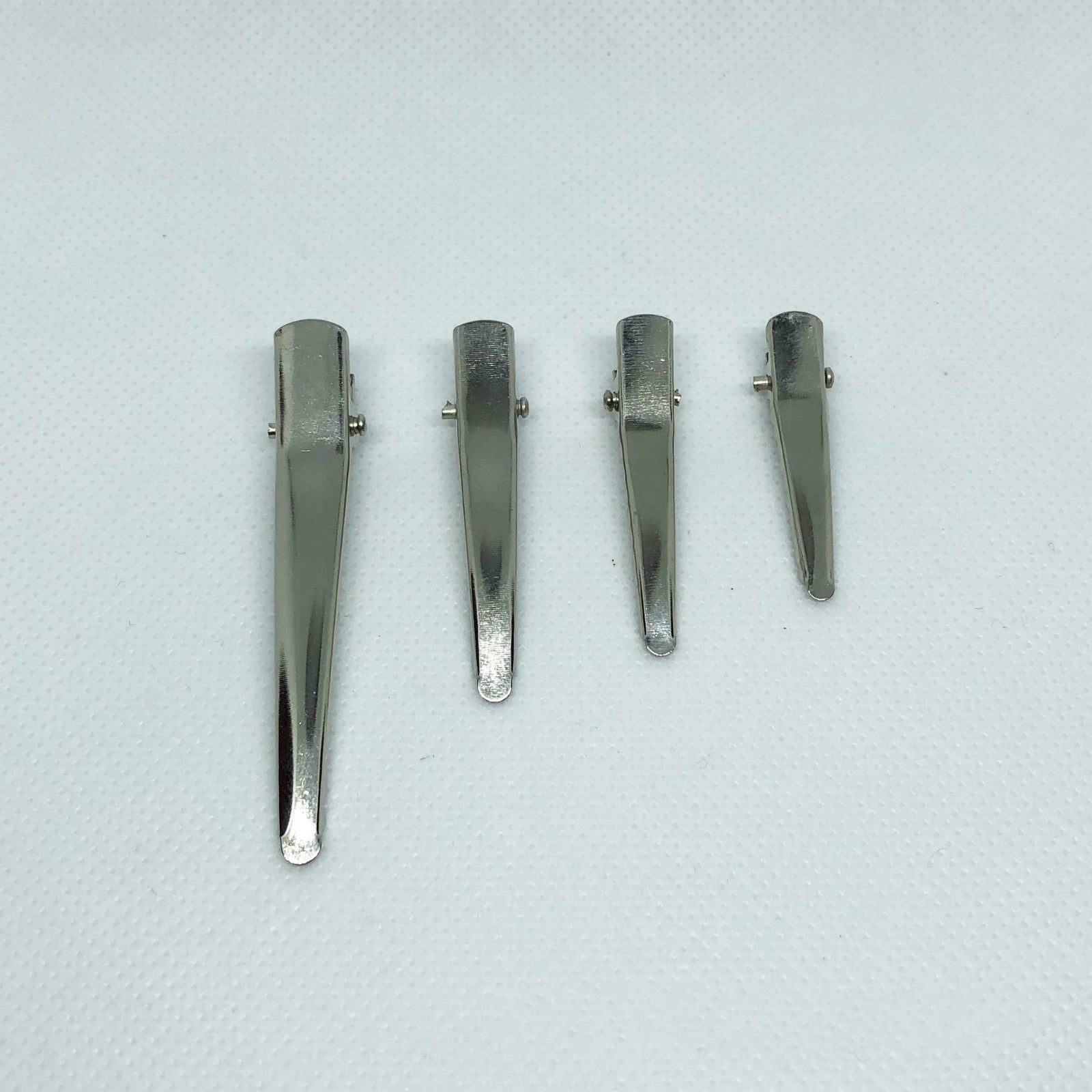 JMT-256010 Silver Metal Side Clip - 4.5 cm Durable Electroplated Design