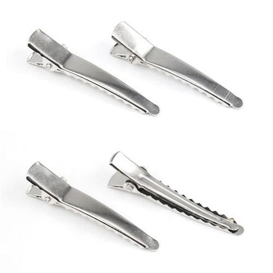 JMT-256010 Silver Metal Side Clip - 4.5 cm Durable Electroplated Design