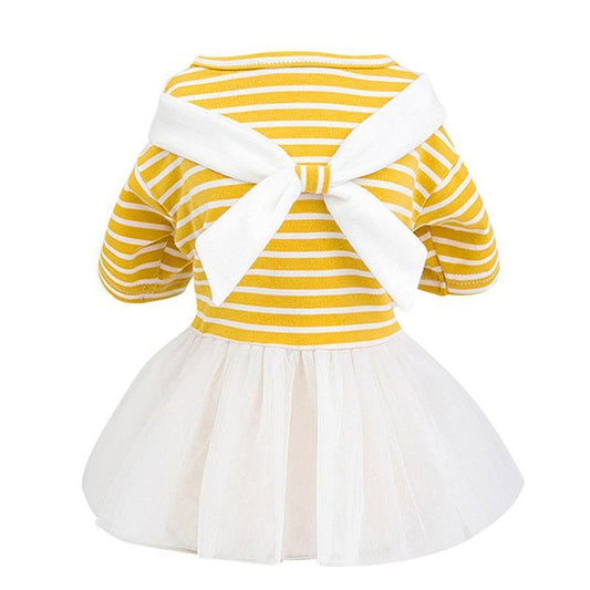 JMT-256266 Cotton White Bow Tie Skirt for Baby - Available in Yellow/Light Blue, Sizes XS to XL