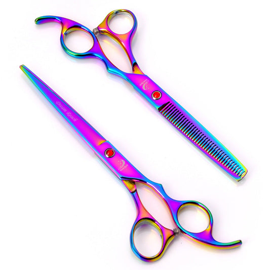 JMT-256714 Premium Pet Grooming Scissors with 6CR13 Steel and Durable 304 Handle