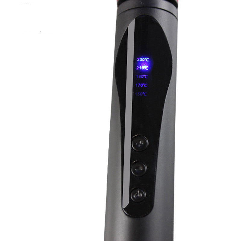 JMT-256778 360-Degree Rotating Electric Curling Iron with 5 Temperature Settings and Ceramic Coating