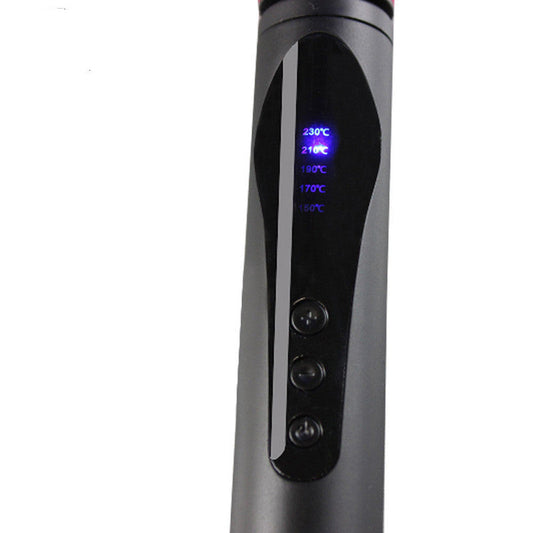 JMT-256778 360-Degree Rotating Electric Curling Iron with 5 Temperature Settings and Ceramic Coating