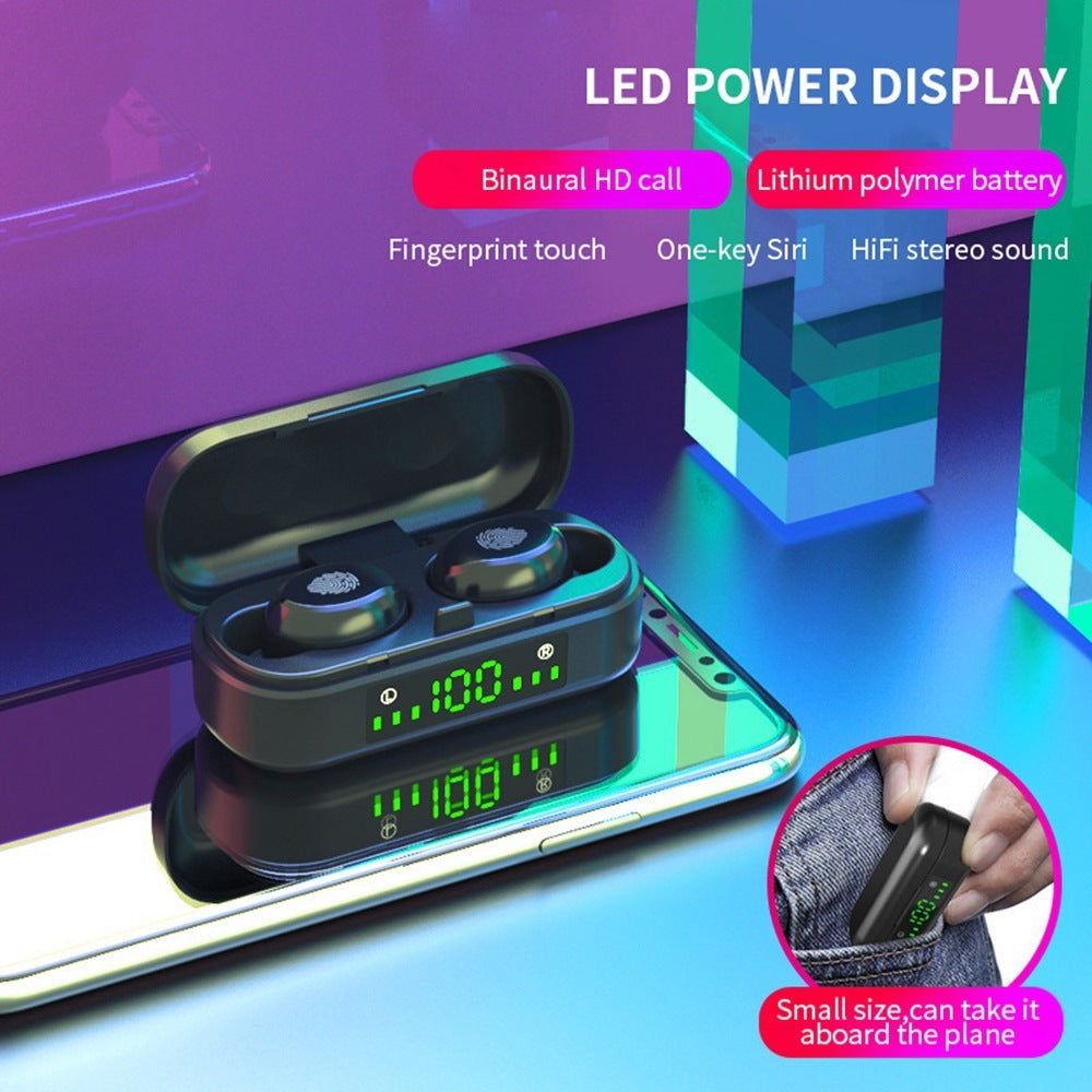 JMT-256778 Touch Digital Display Bluetooth Headset with Stereo Sound and Multipoint Connection