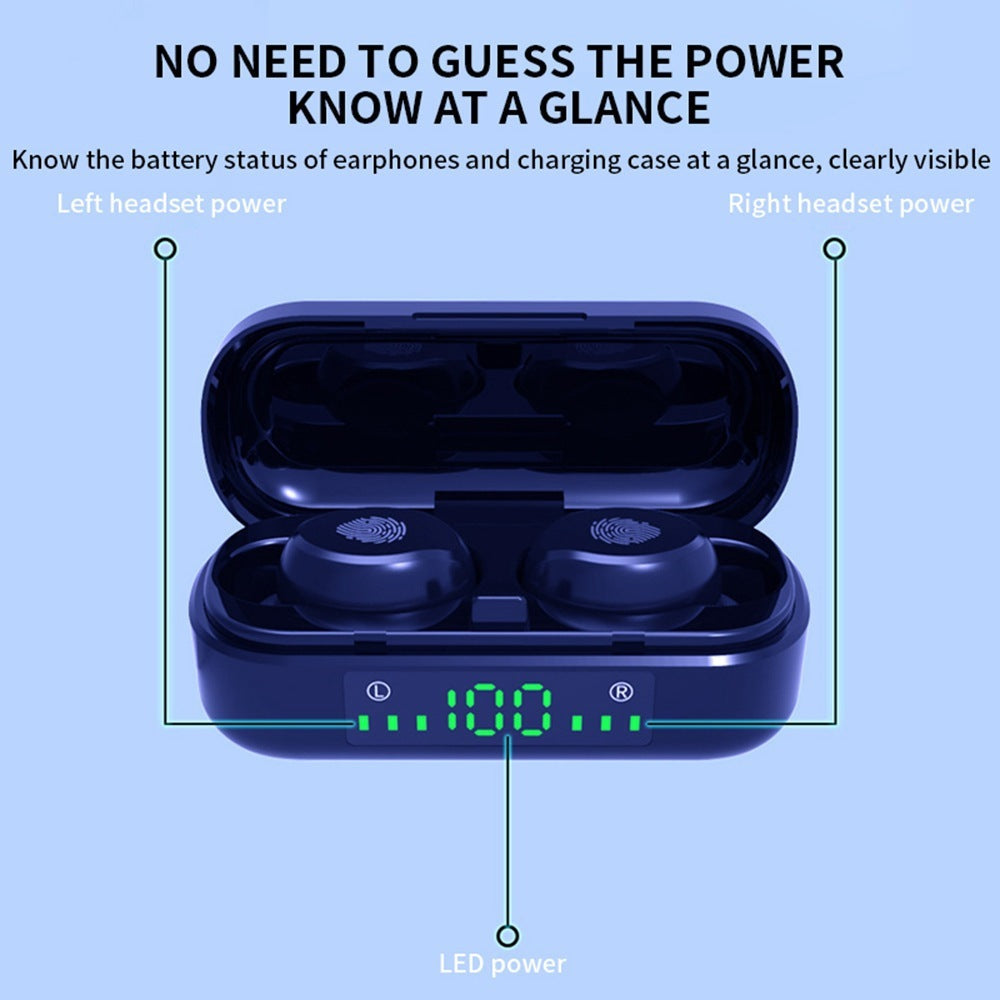 JMT-256778 Touch Digital Display Bluetooth Headset with Stereo Sound and Multipoint Connection