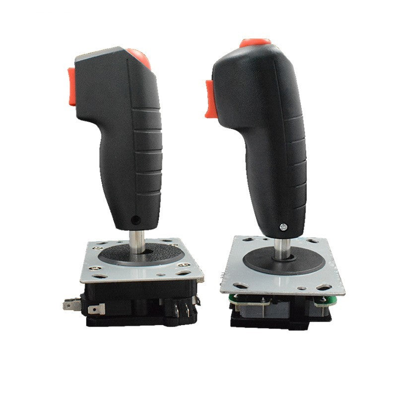 JMT-257098 Flight Joystick with Vibration Features for Game Consoles - 5P/8P Interface, Iron Construction