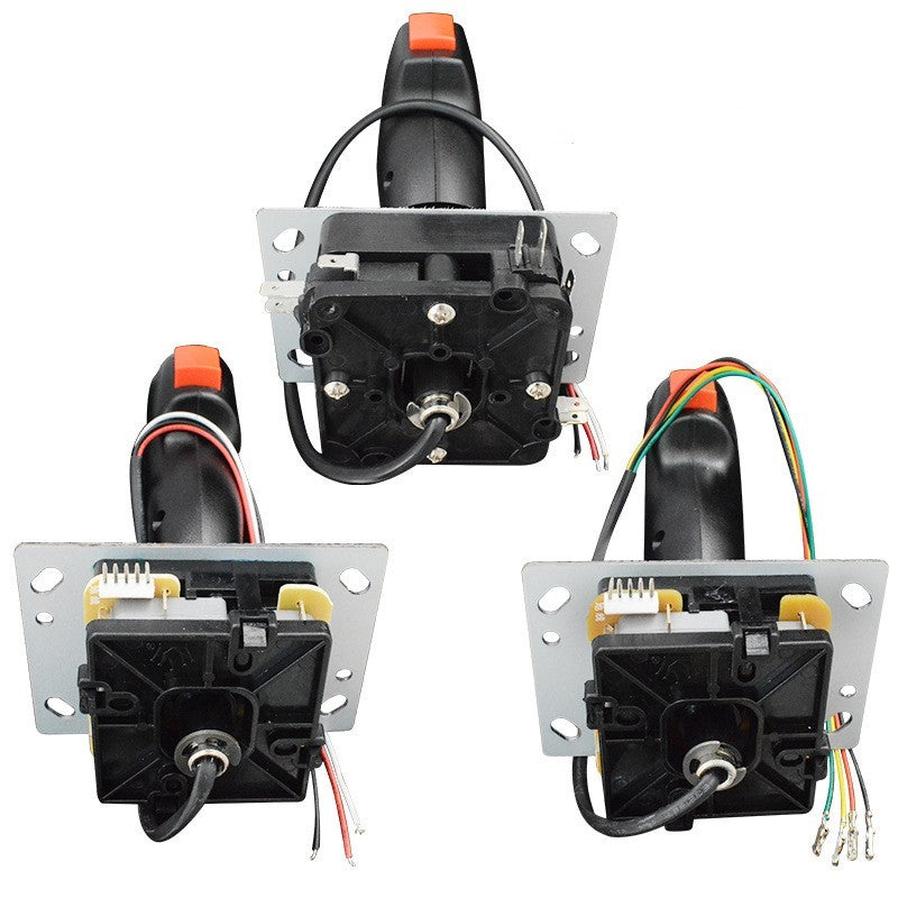 JMT-257098 Flight Joystick with Vibration Features for Game Consoles - 5P/8P Interface, Iron Construction