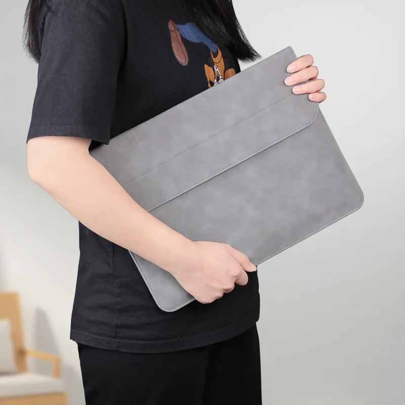 JMT-257610 Luxury PU Leather Laptop Bag Briefcase for 11-15 Inch Devices - Shockproof Design for Macbook, Huawei, Lenovo