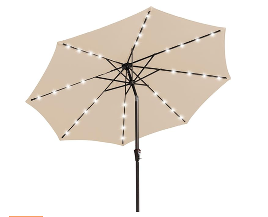 JMT-257674 Beige All-Iron Lamp Beads for Pillar Umbrella, Model 9-8-38
