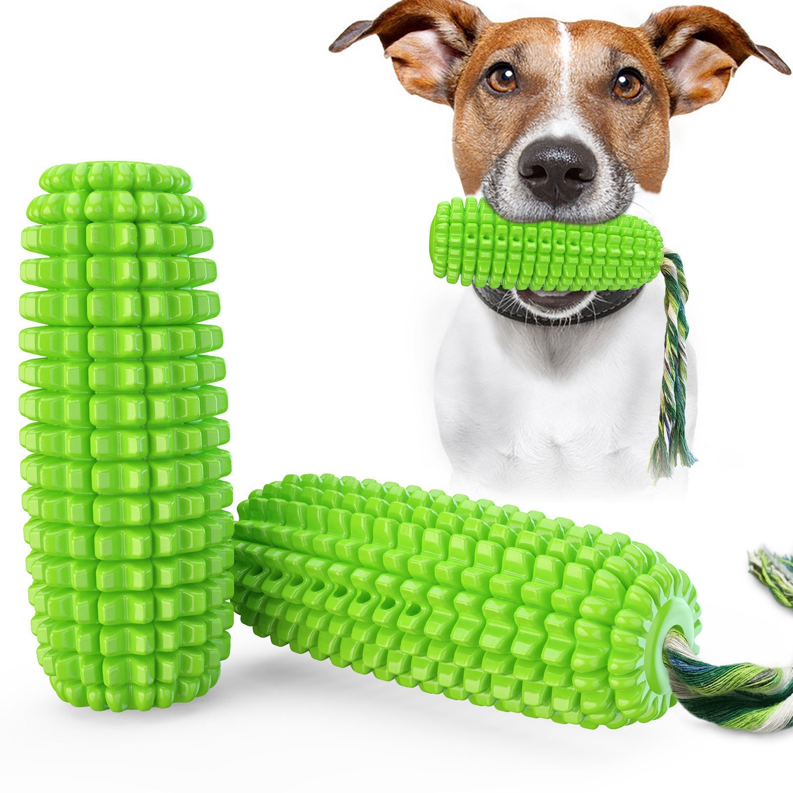 JMT-257930 Dog Corn Molar Stick Chew Toy with Sound and Suction Cup Design for Teeth Cleaning