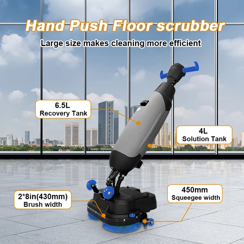JMT-258250 430mm Brush Disc with Two 8-Foot Brush Discs for Detail and Corner Cleaning
